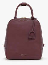 Sac  Dos S Tradition Cuir Etrier Violet tradition ETRA037S